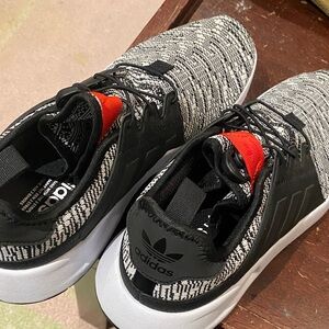 Adidas men Black, White, and Red Sneakers